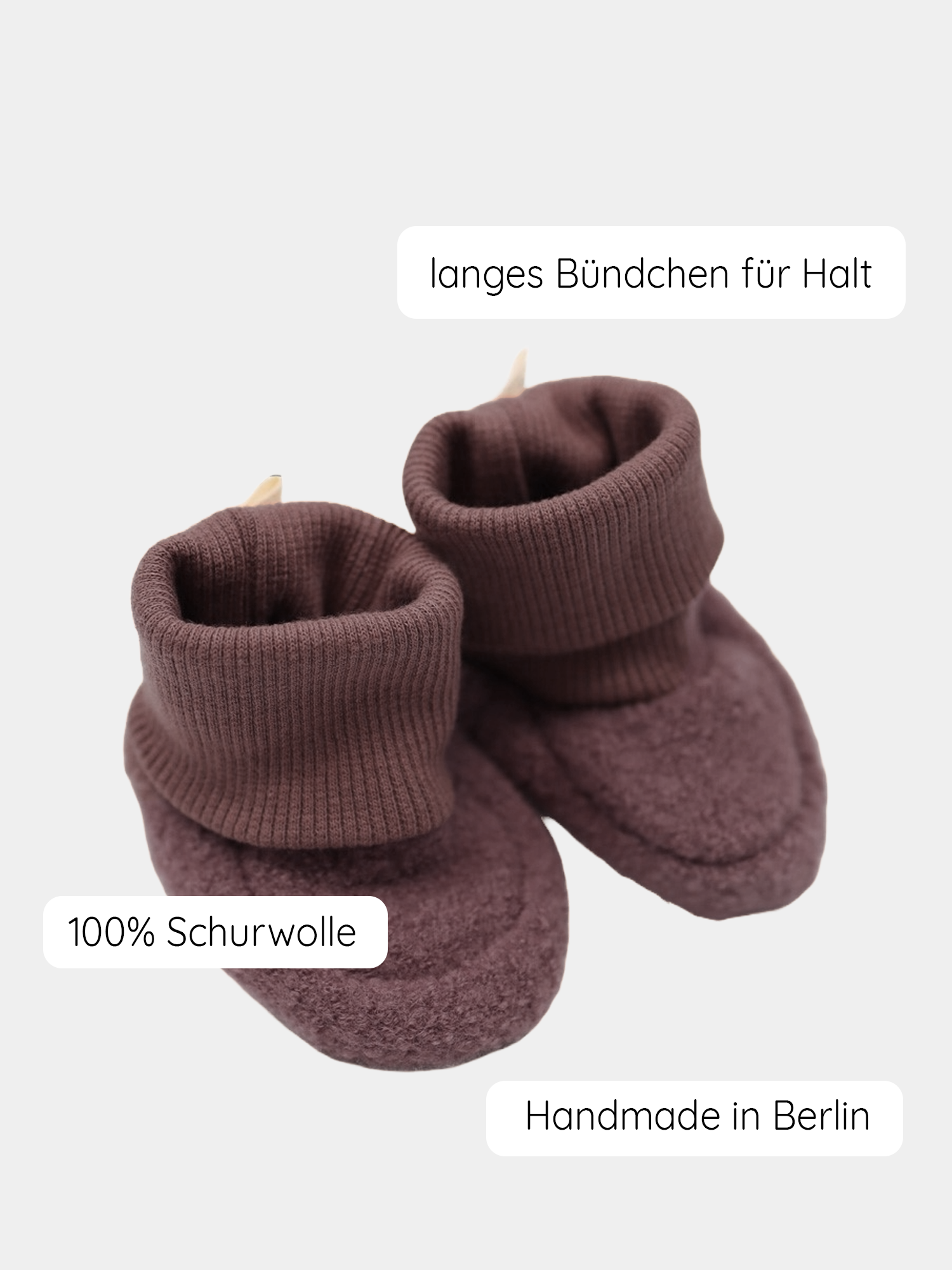 Babybooties Wollwalk - Malve