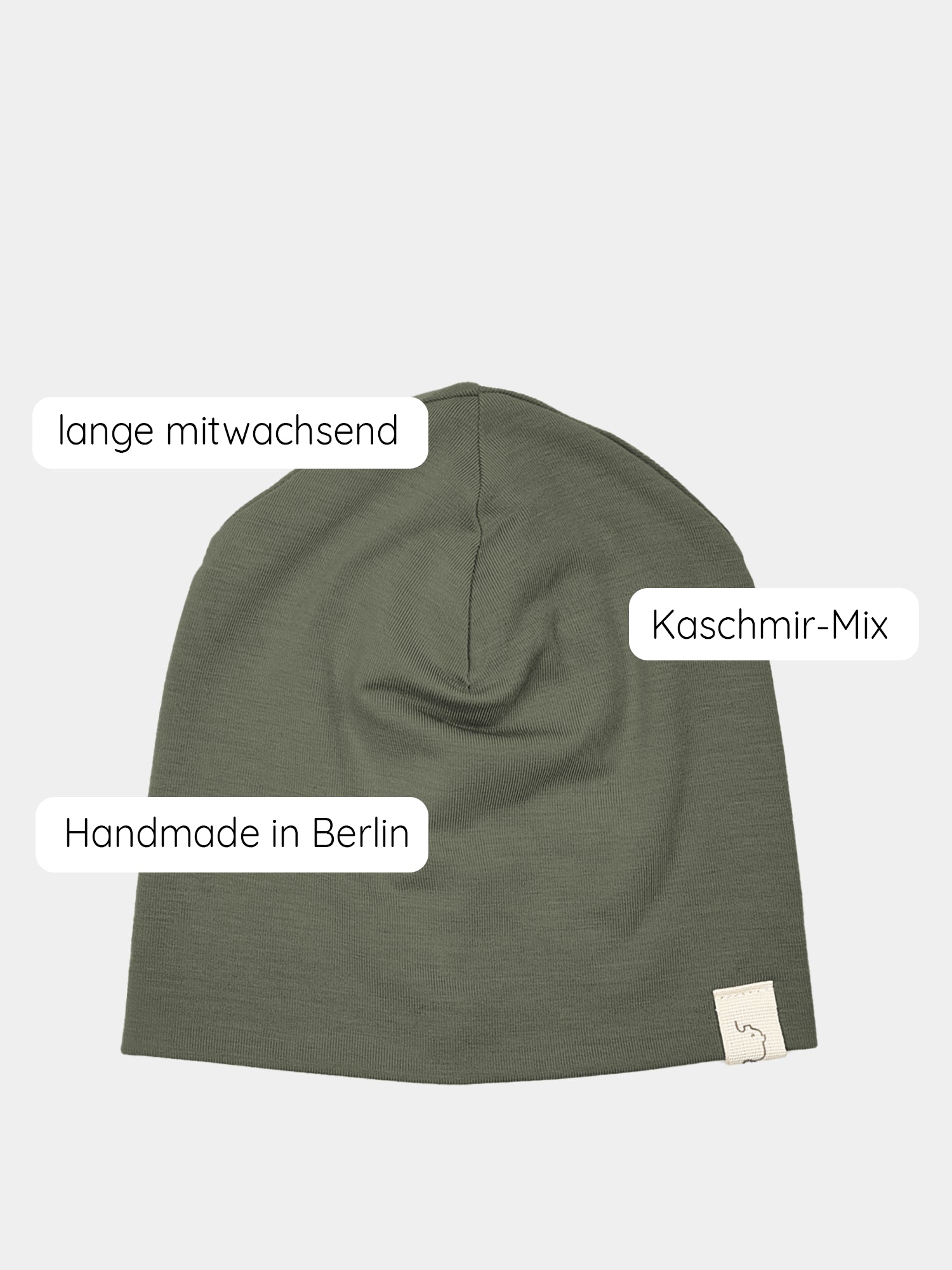 Beanie Kaschmir-Mix - Avocado