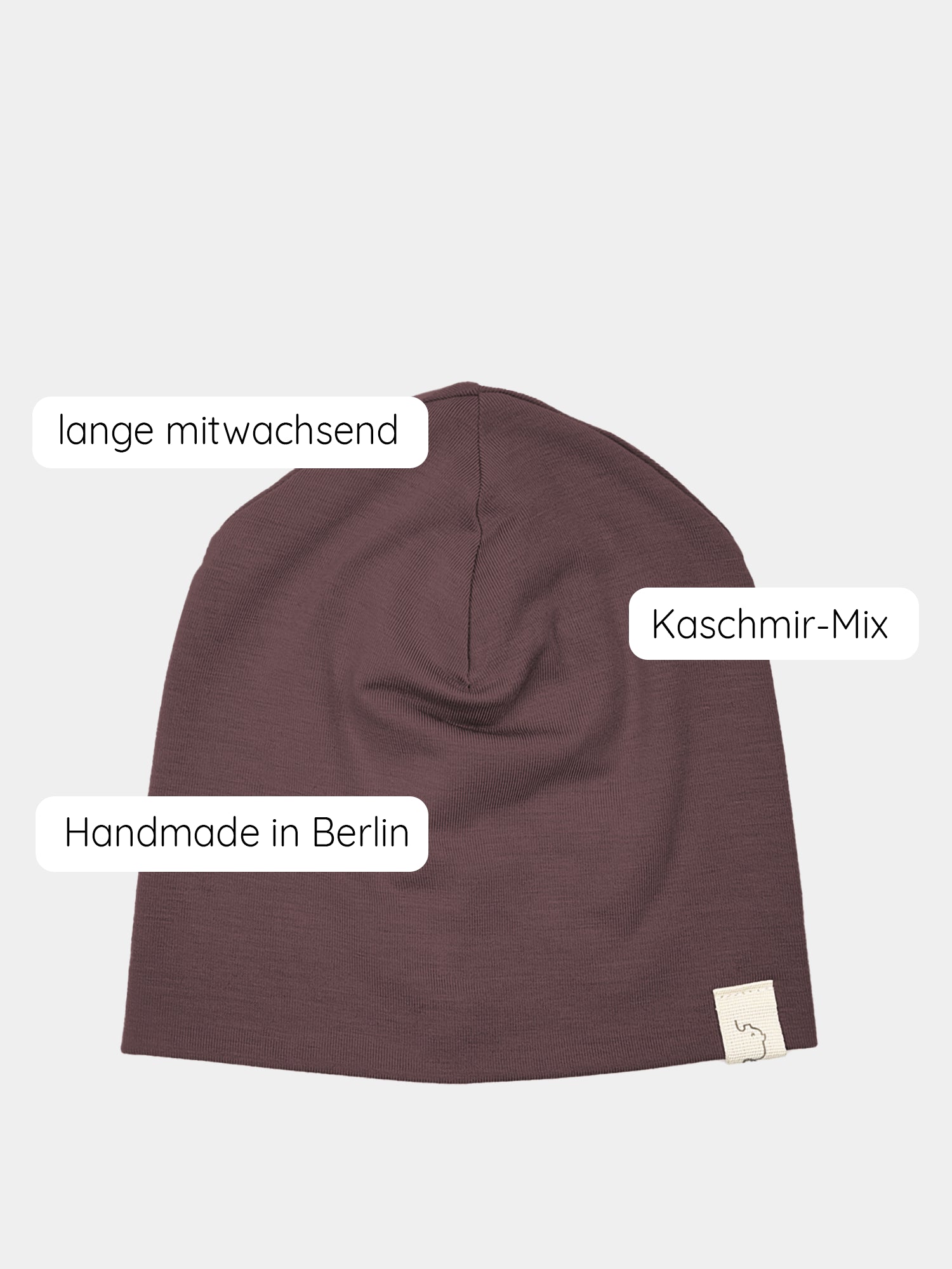 Beanie Kaschmir-Mix - Malve