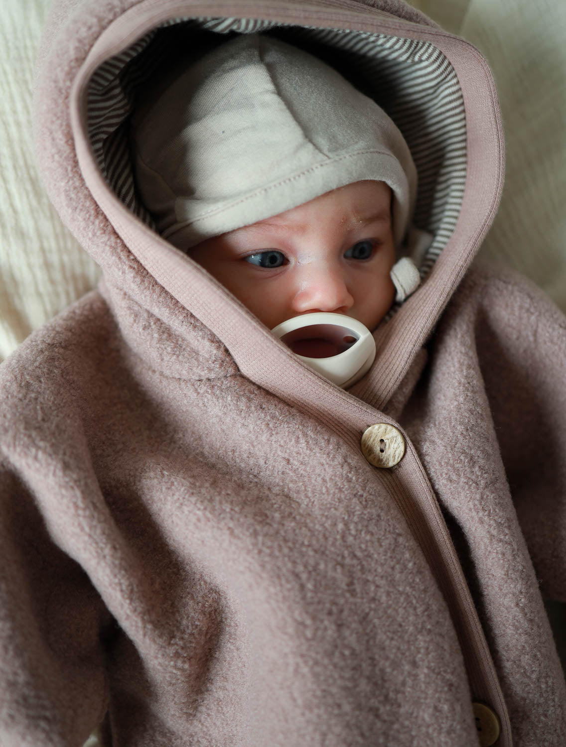 Baby bonnet cashmere mix - sand