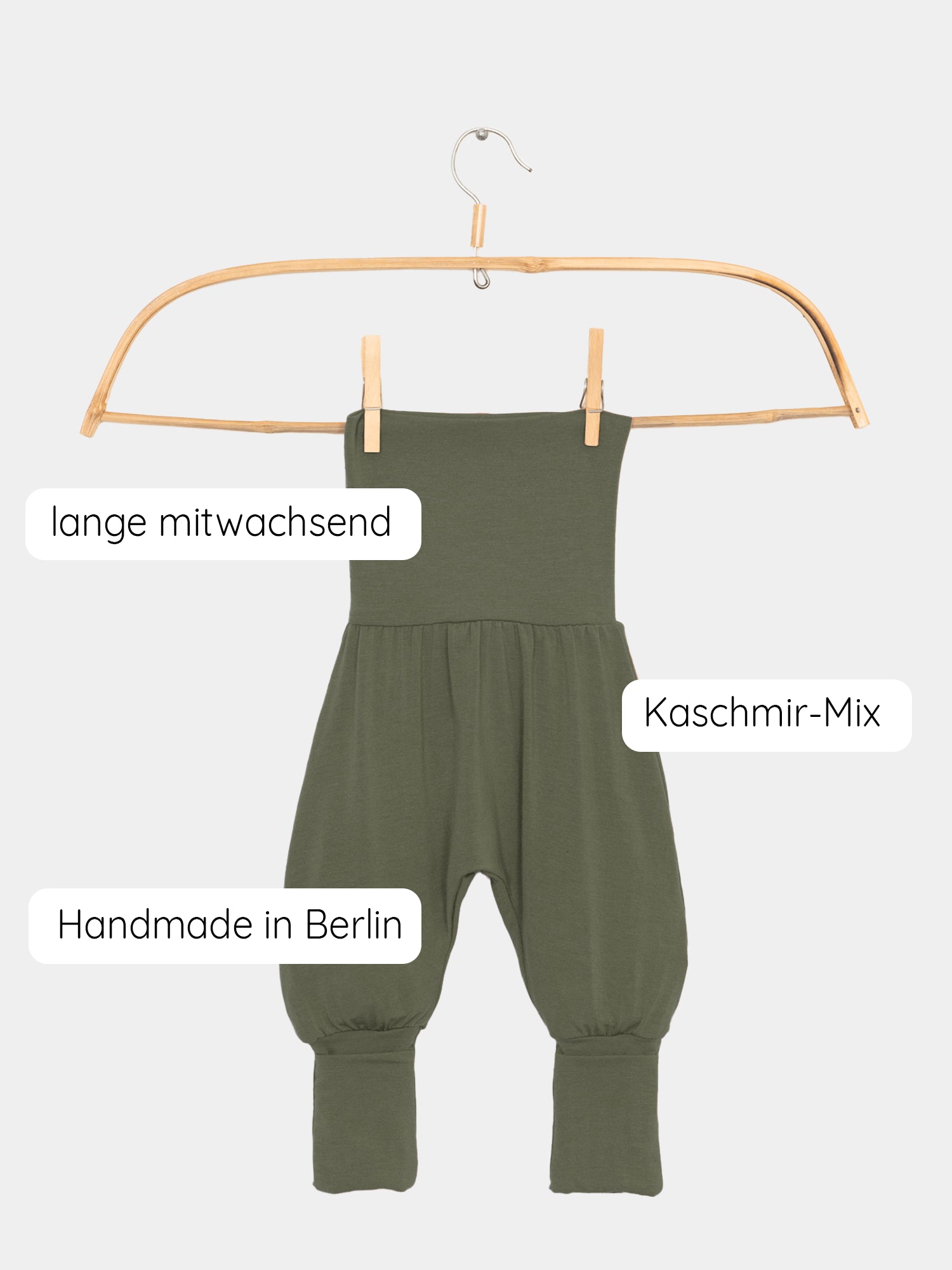 Babyknicker Kaschmir-Mix - Avocado