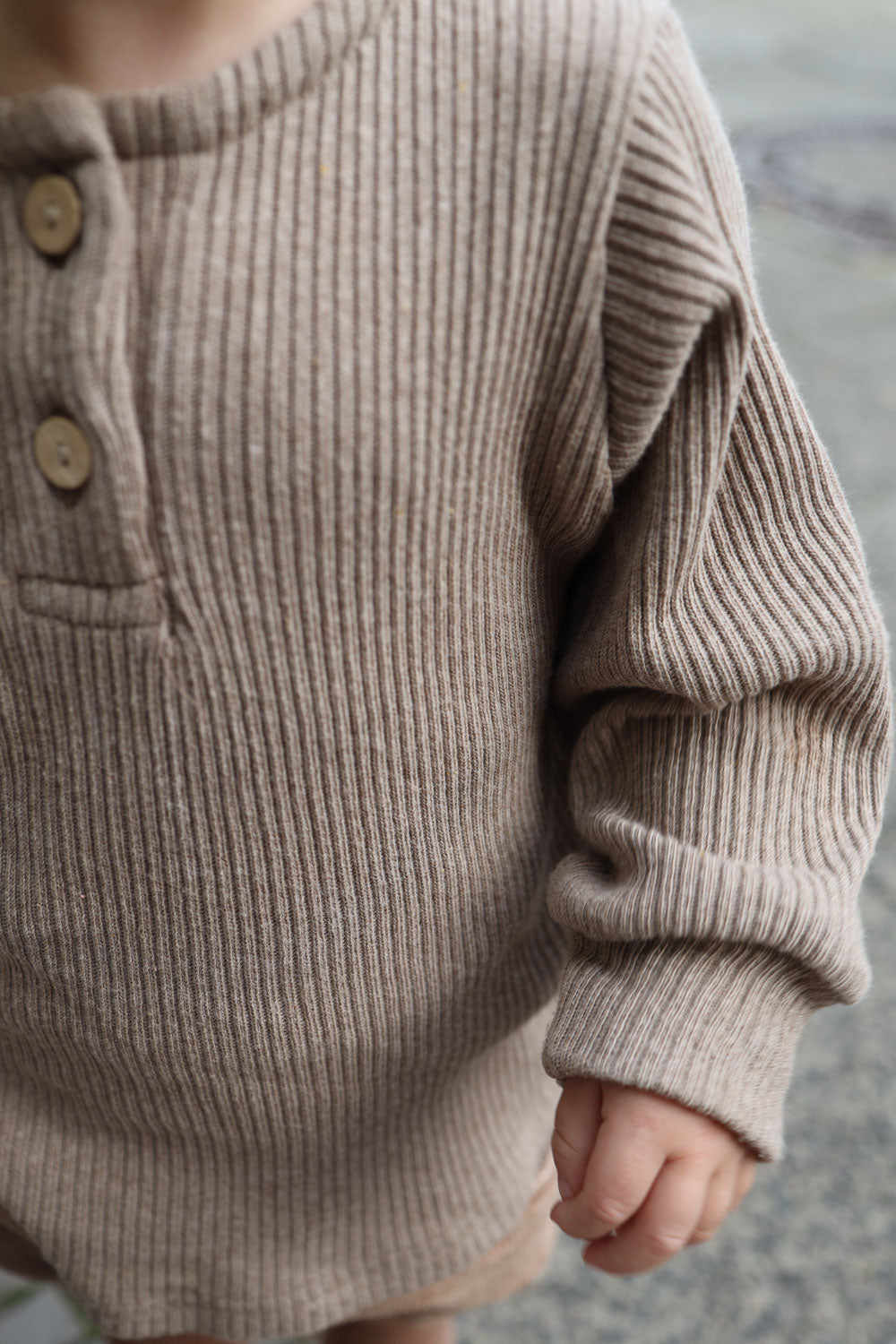 Ribbed knit shirt - Oats