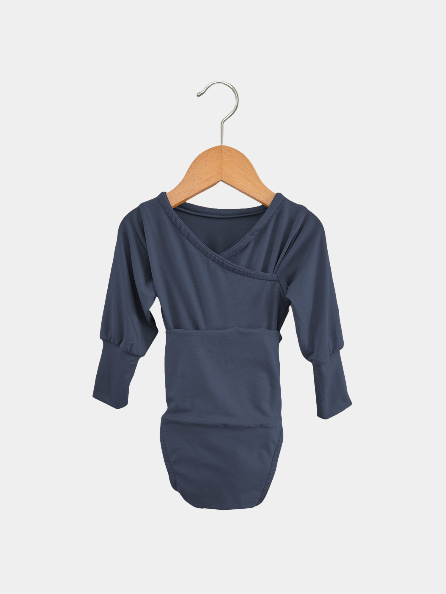 Loopbody Bamboo-Viscose - Baby Bodysuit That Grows With Your Baby - Blueberry