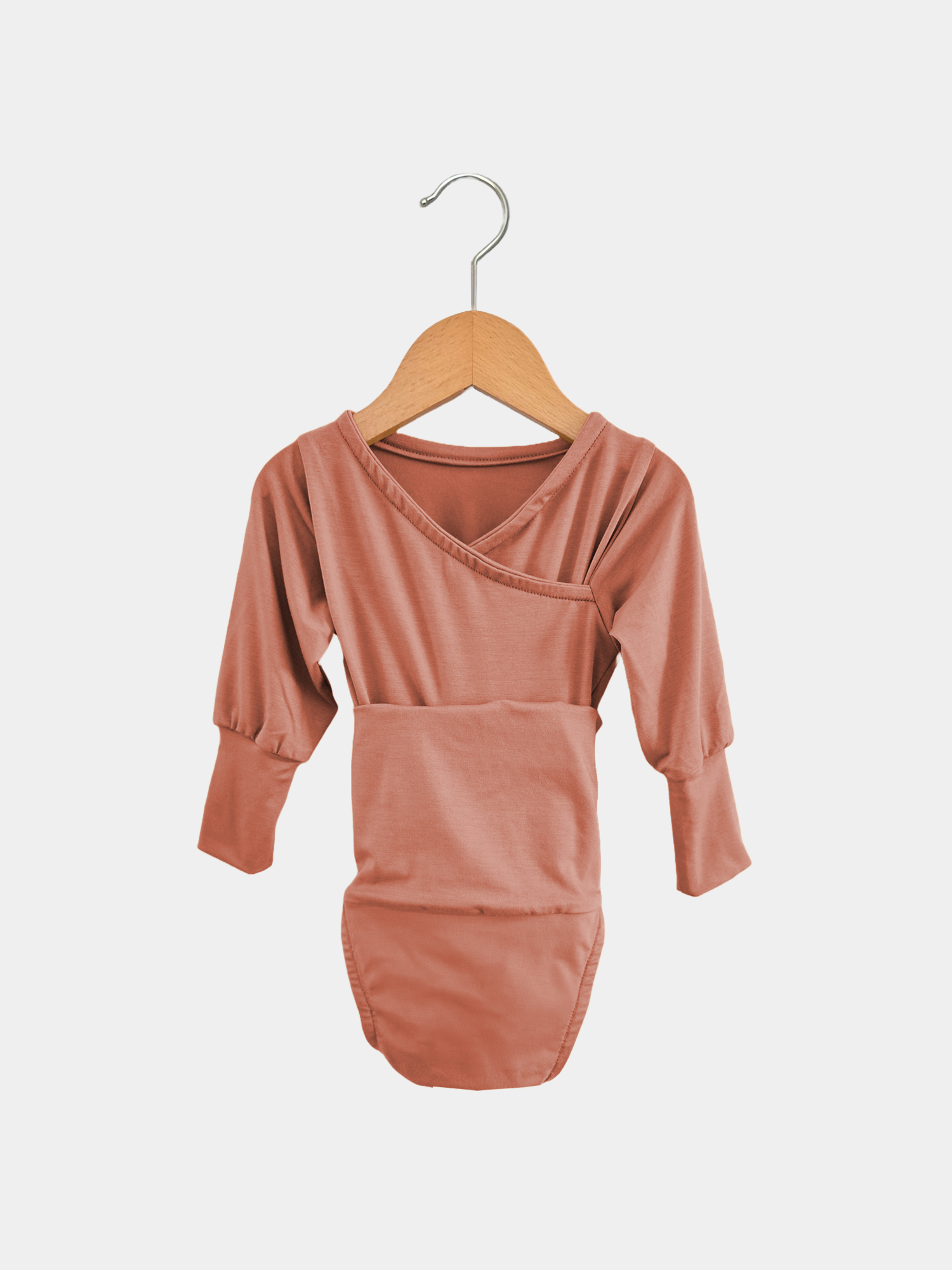 Loopbody Bamboo - Baby Bodysuit That Grows With Your Baby - Peach