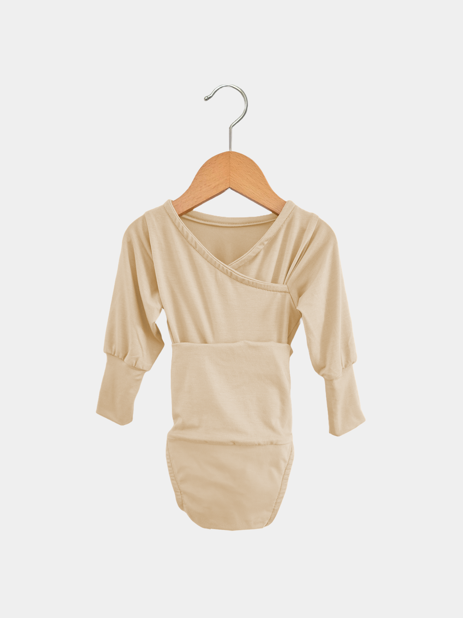 Loopbody Bamboo - Baby Bodysuit That Grows With Your Baby - Cream