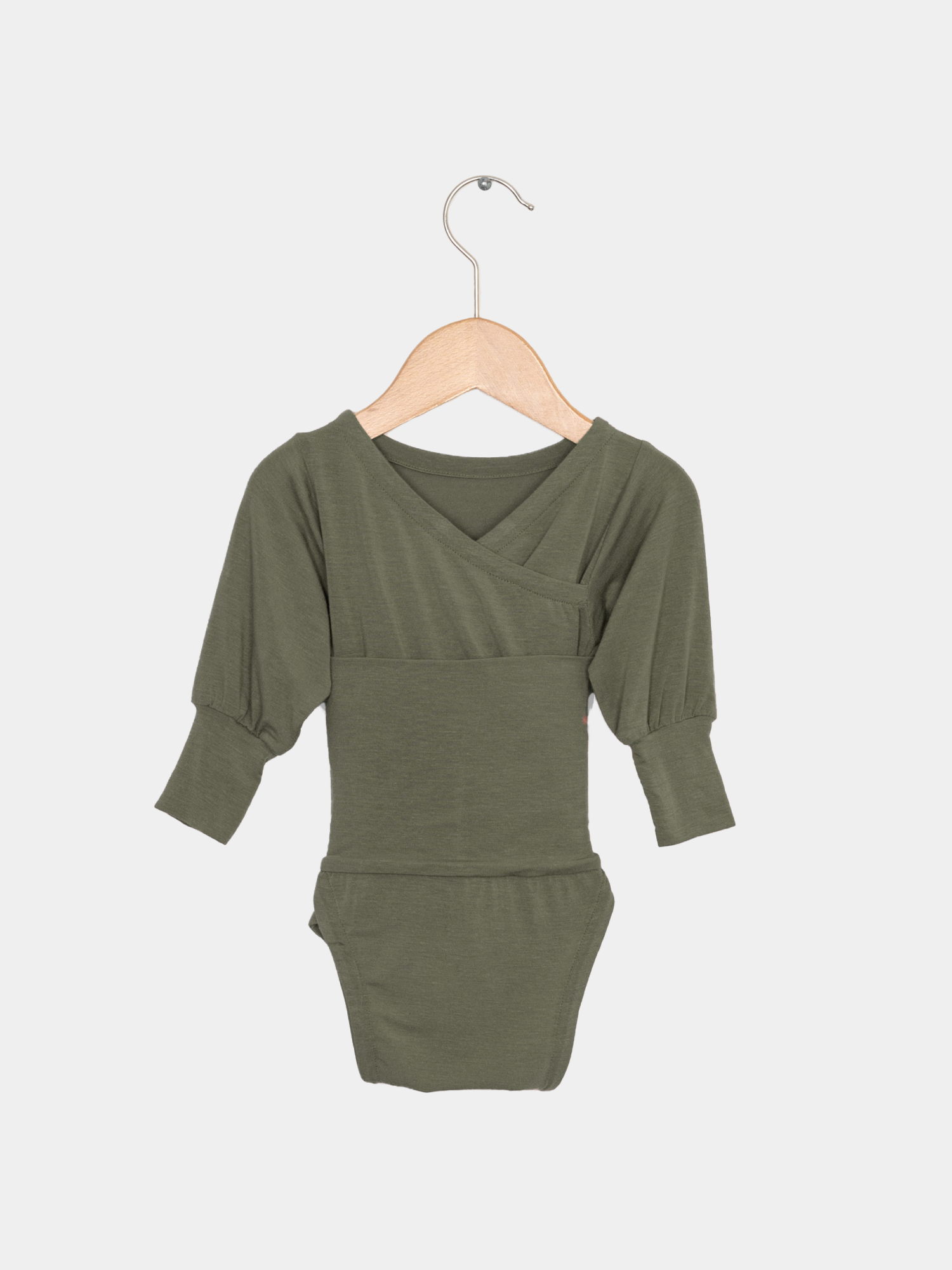 Loopbody Kaschmir-Mix - mitwachsender Babybody - Avocado