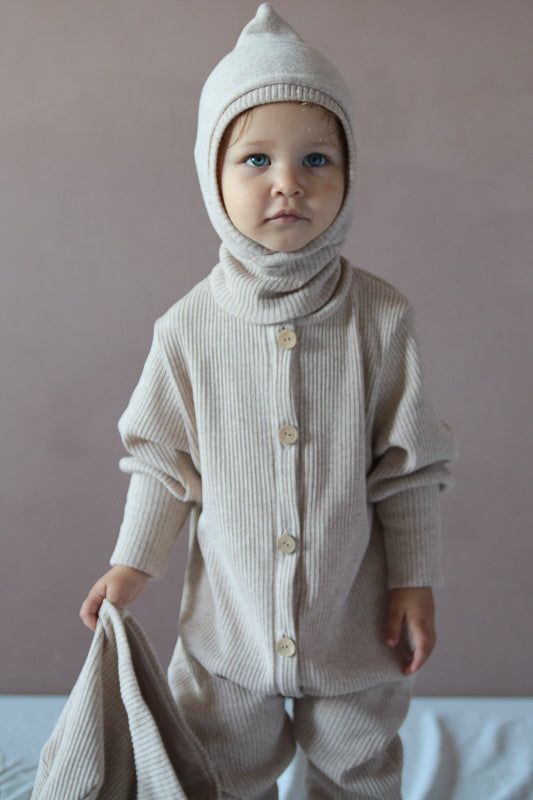 Minioverall Rippstrick Sand Gr 1Y