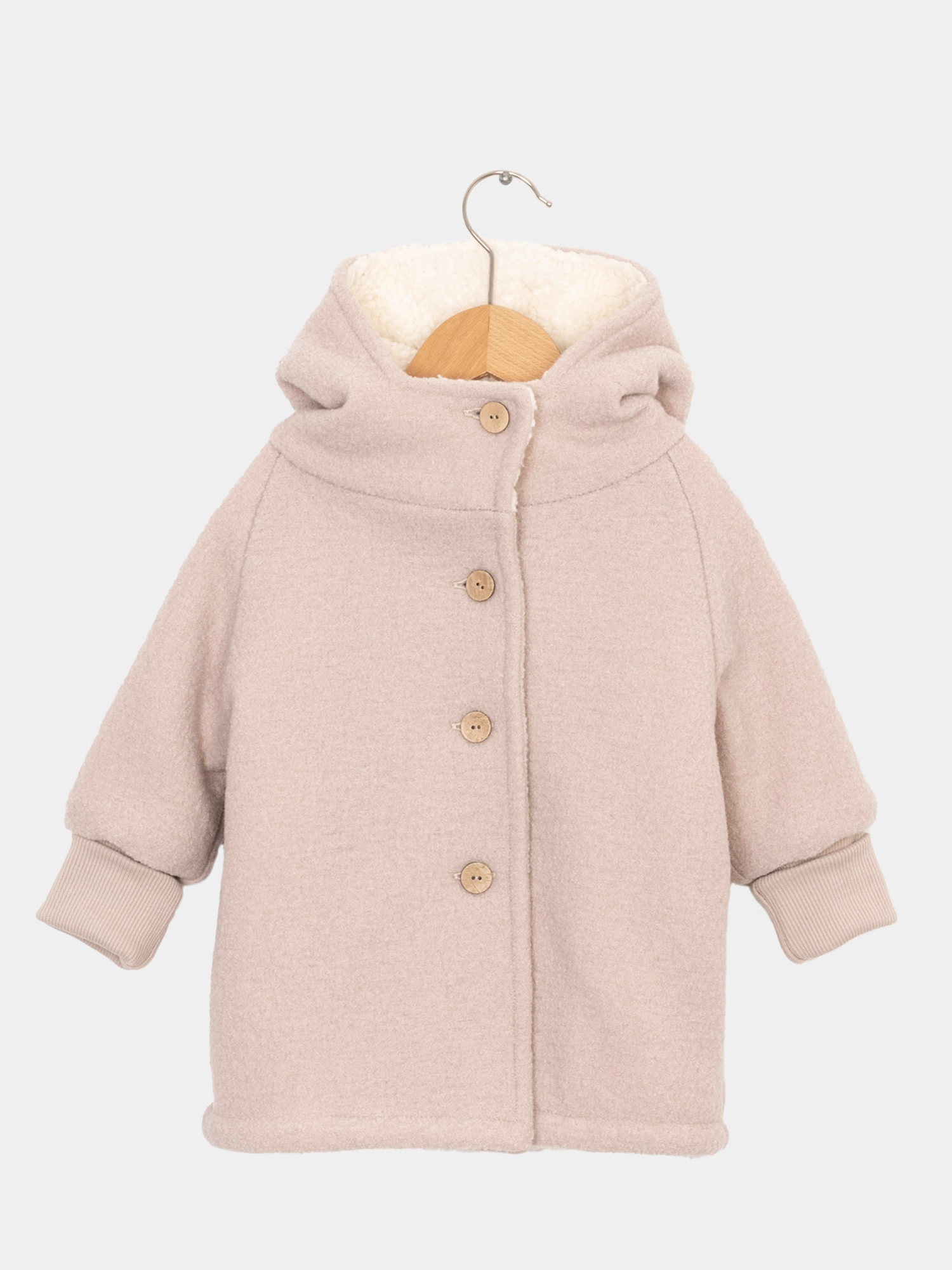 Teddy-Wichteljacke Wollwalk - Sand